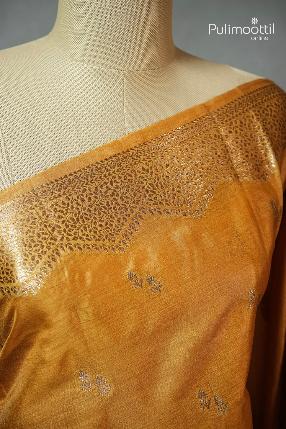 Golden Yellow Colour Tassur Silk Saree