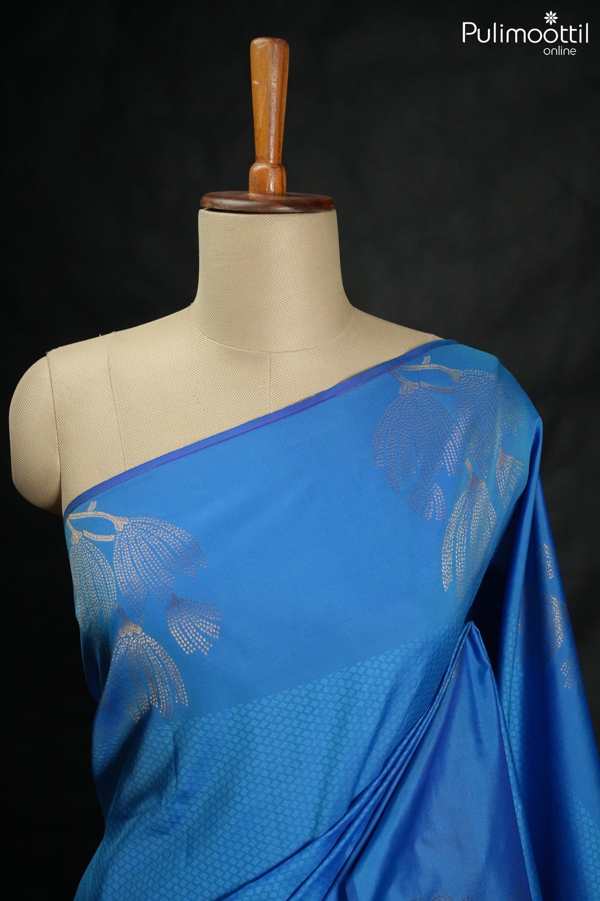 Cerulean Blue Kanchipuram Saree