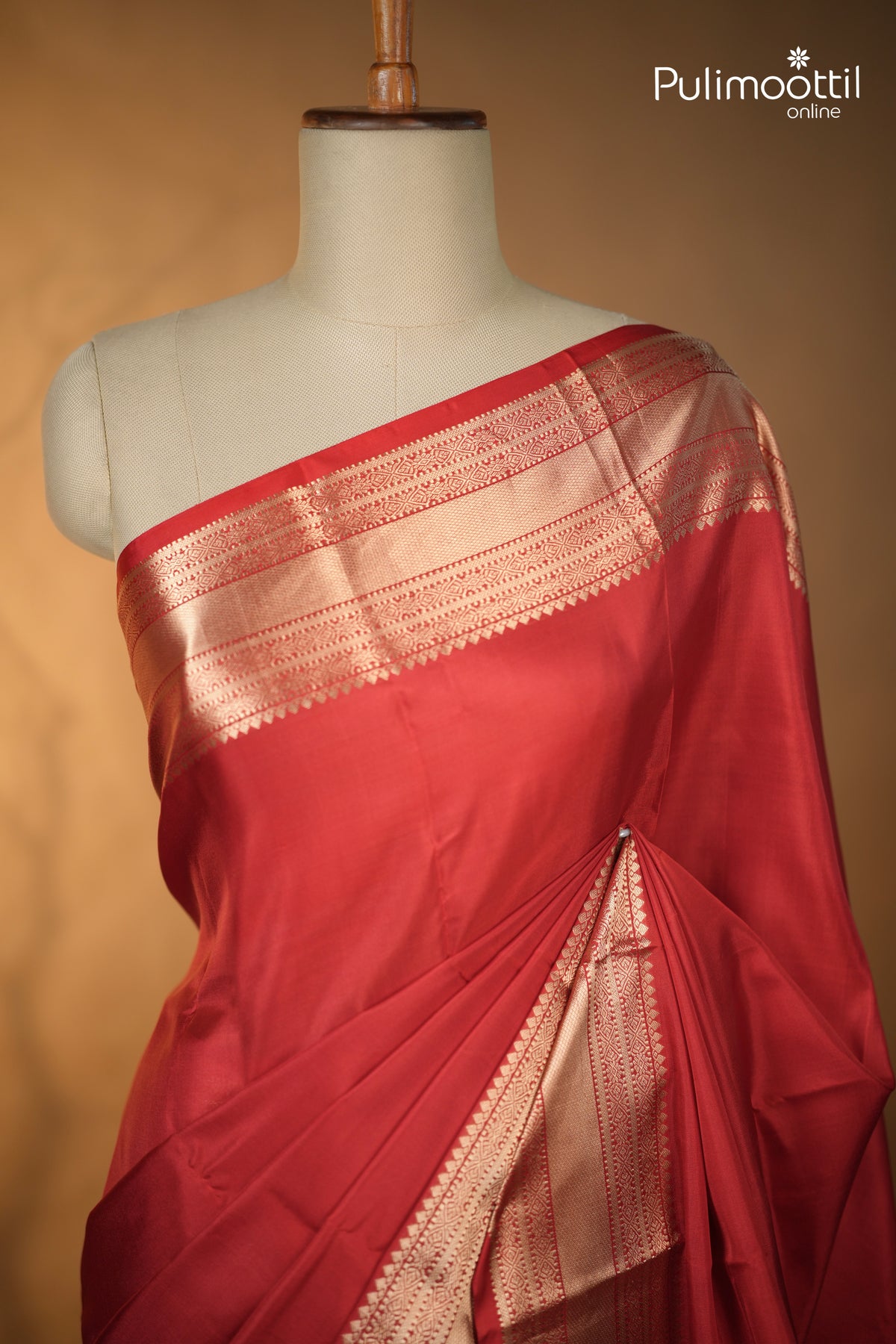 Chlly Red Colour Kanchipuram Soft Silk Saree