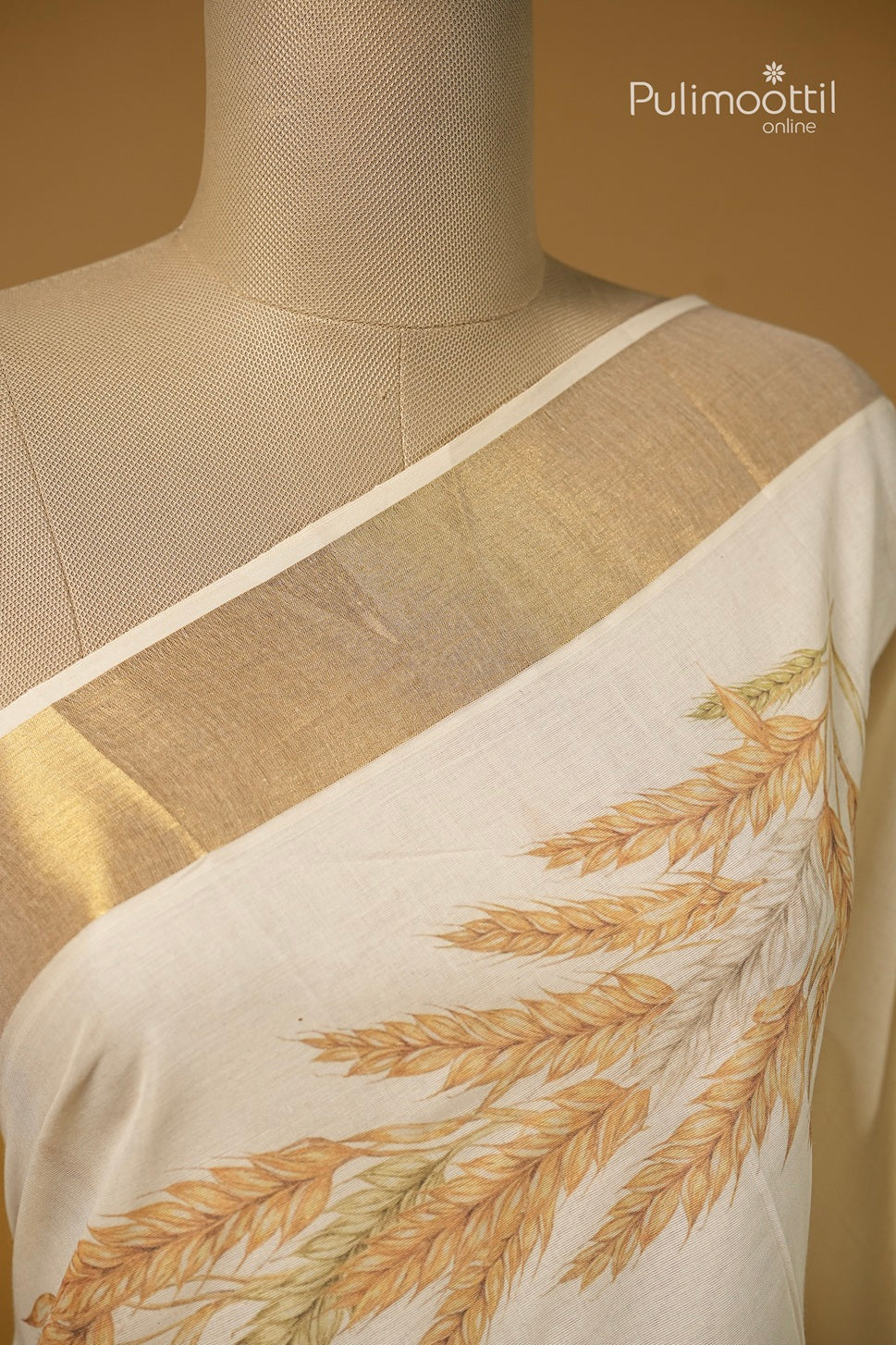 Offwhite Colour Kerala Traditional Cotton Set Saree