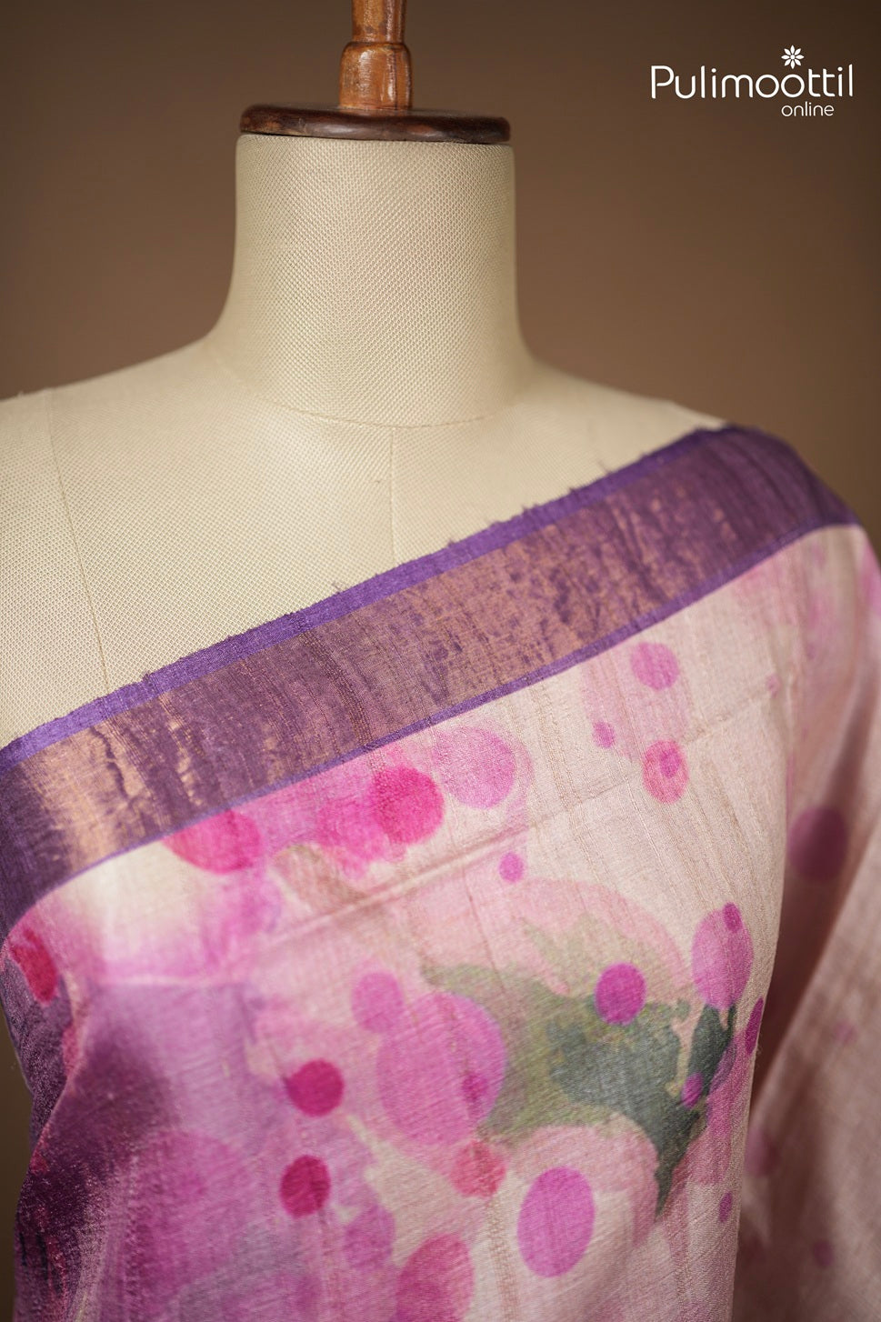 Multicolour Tussar & Jute Silk Saree