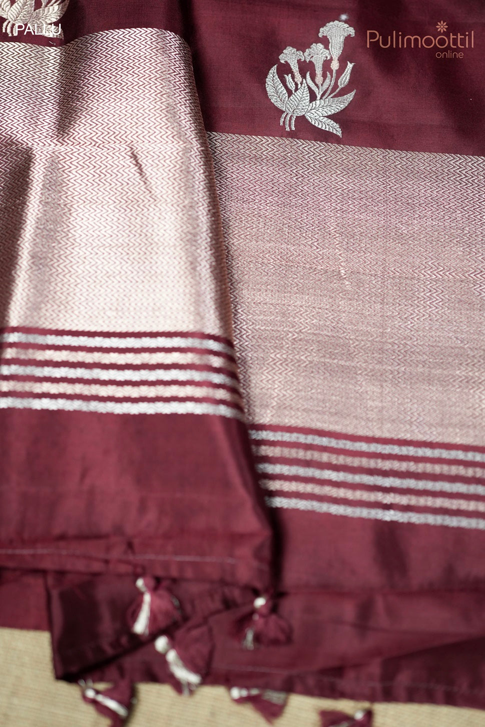 Chestnut Brown Colour Mango Silk Saree