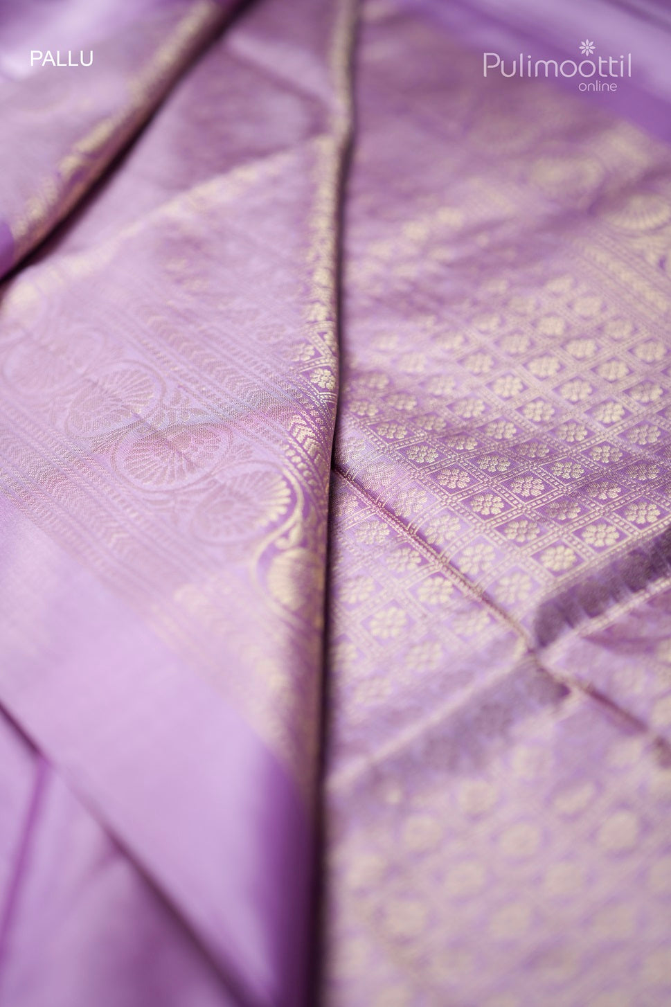 Lavender Colour Kanchipuram Soft Silk Saree
