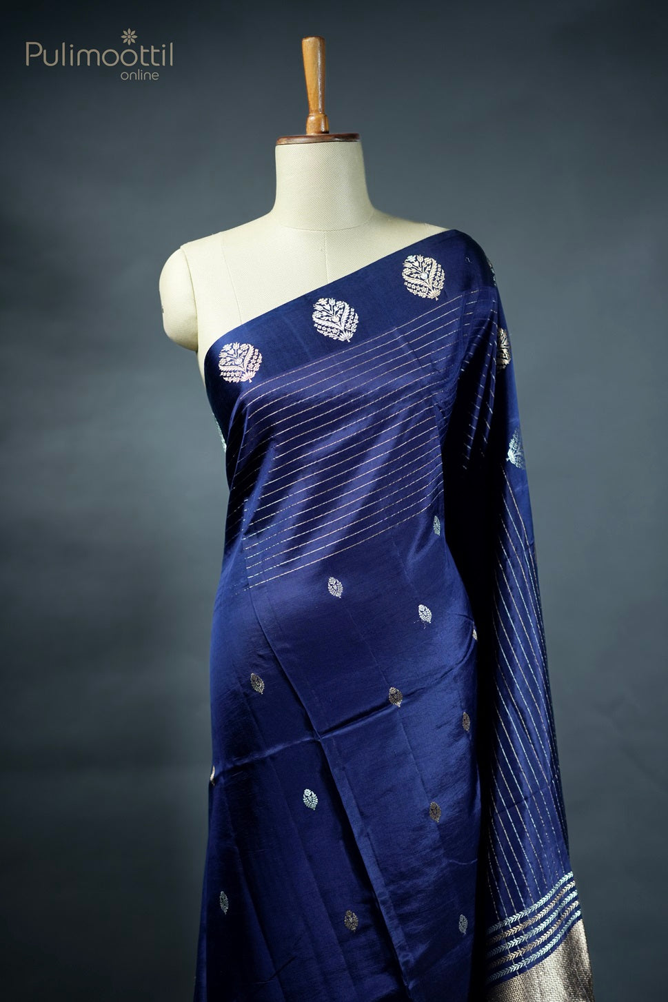 Dark Kerosene Colour Mango Silk Saree