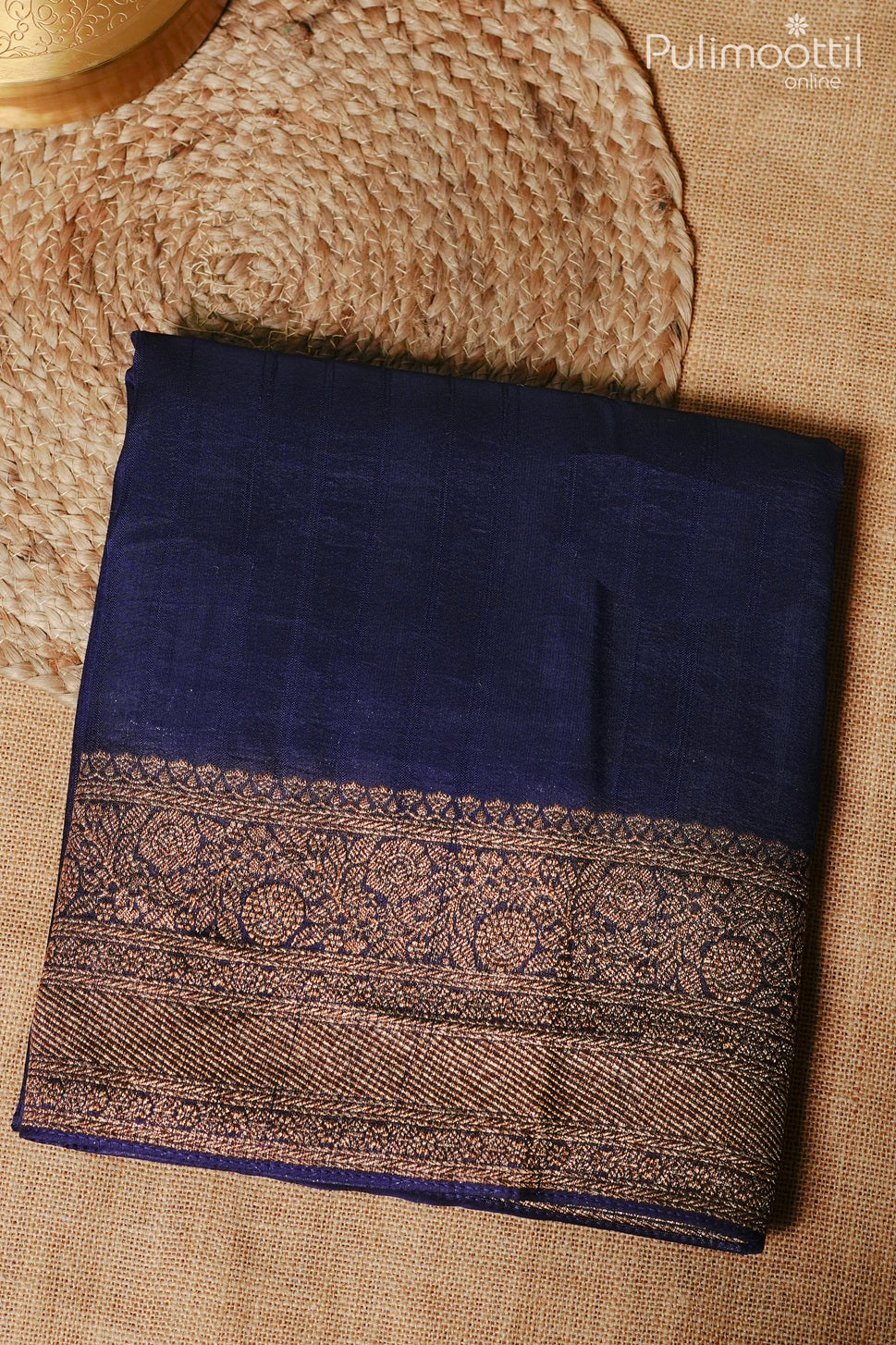Blue color Banarasi saree