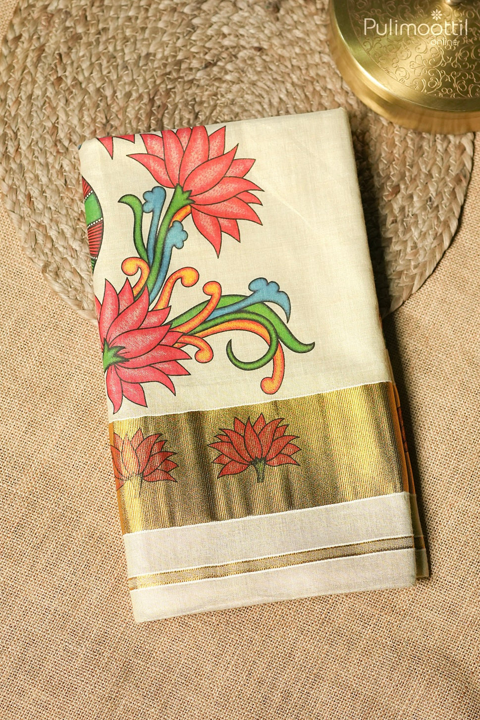 Kerala traditional mural paint set saree