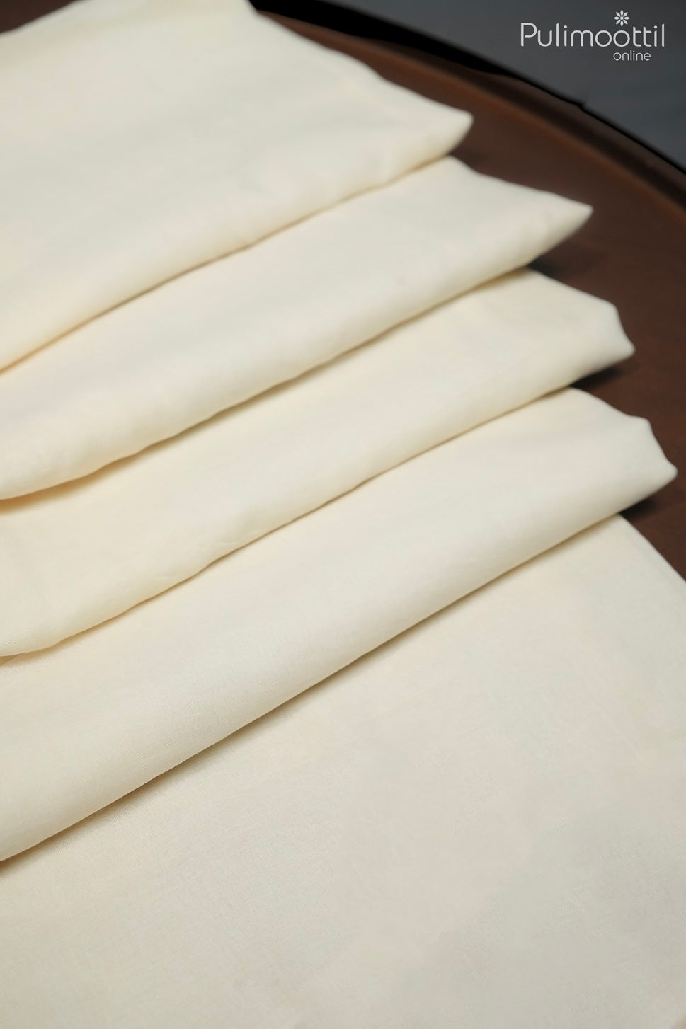 Off-white color Mul Cotton saree