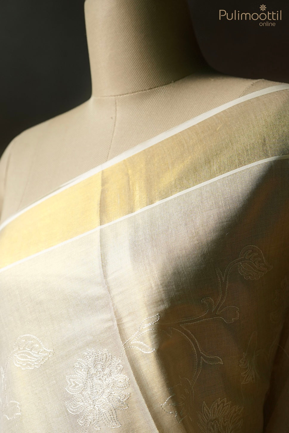 Kerala traditional golden tissu set saree