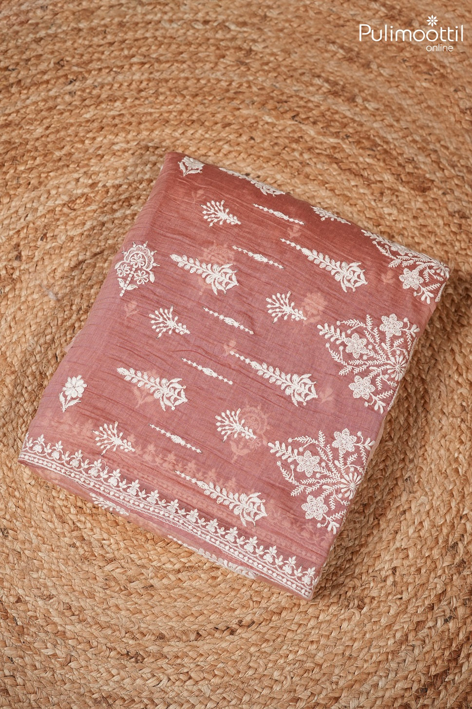 Ombre crushed Chanderi silk saree