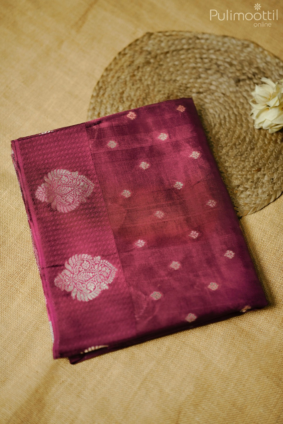 Purple color Banarasi saree