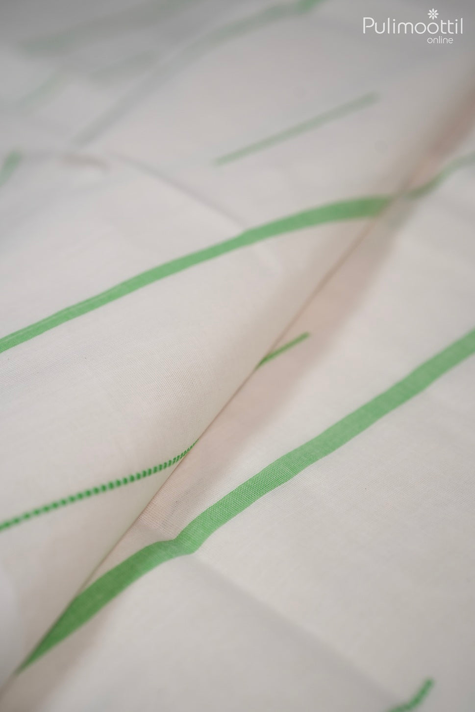 Off white color handloom cotton saree