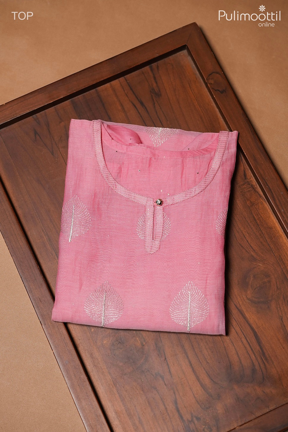Baby Pink Chanderi Ready To Wear Salwar Set