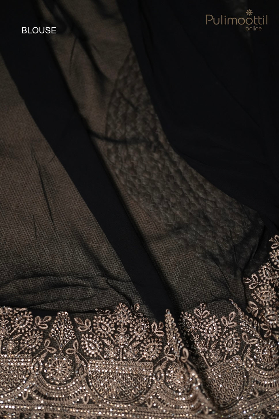 Black colour georgette fancy saree