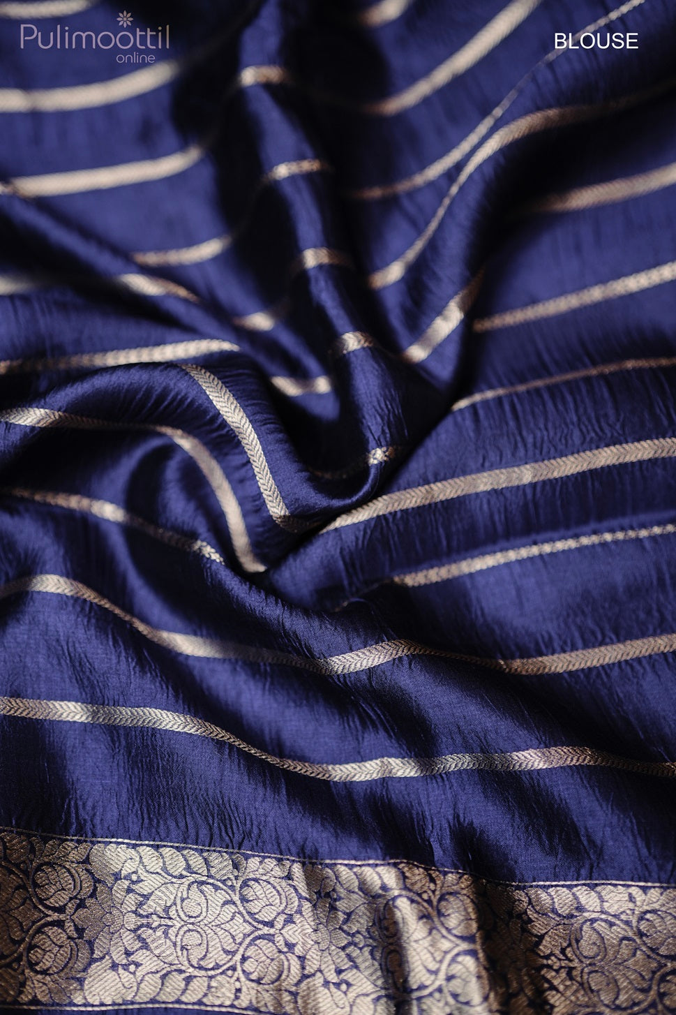 Dark Blue Colour Puna Silk Saree