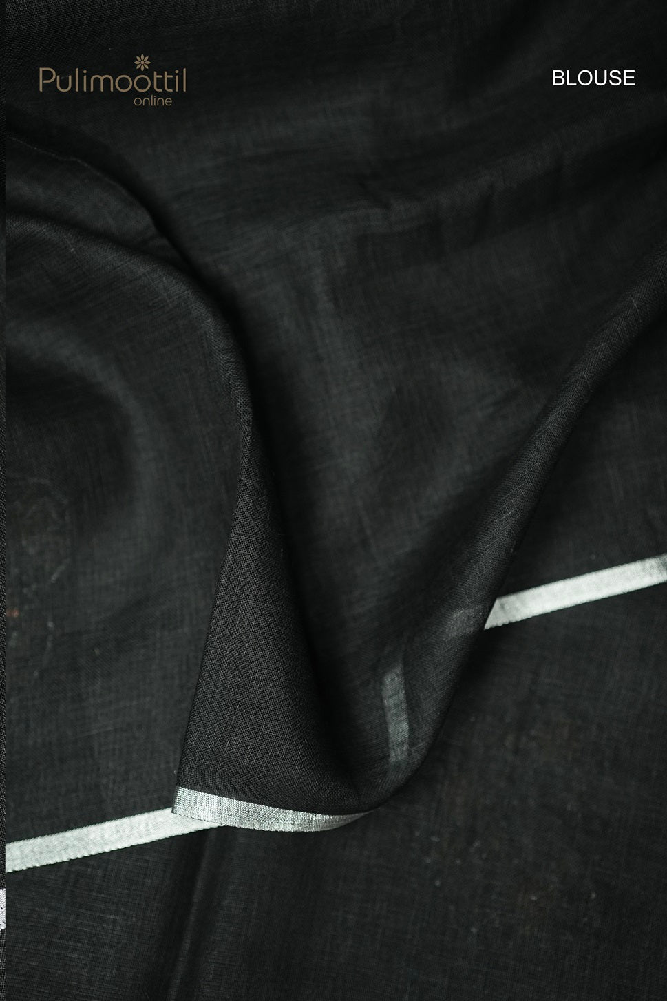 Black Colour Linen Saree.