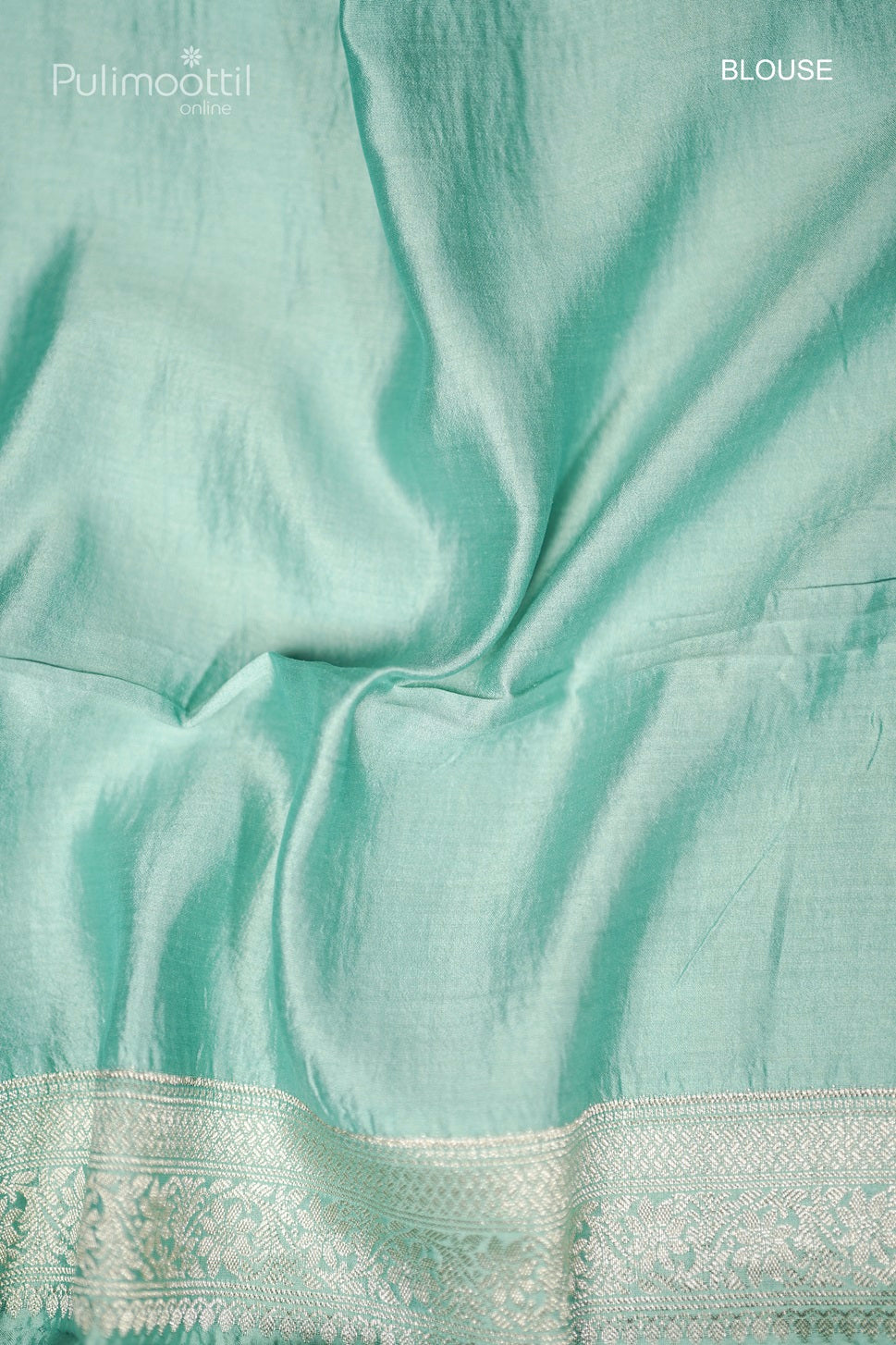 Sea Green Colour Crushed Tissue Organza Banarasi Saree