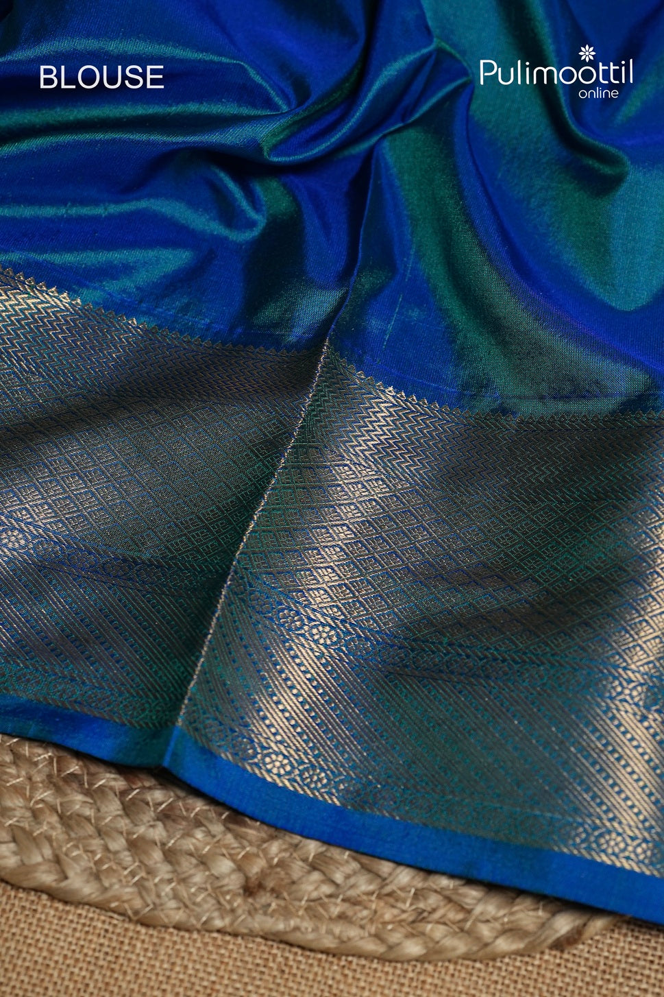 Peacock Green Colour Kanchipuram Brocade Wedding Saree