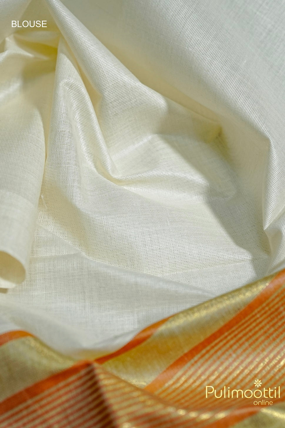 Off White Colour Kerala Traditional Set Saree.