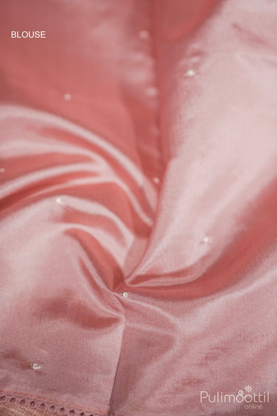 Light Peach Colour Netkottta Fancy Saree.