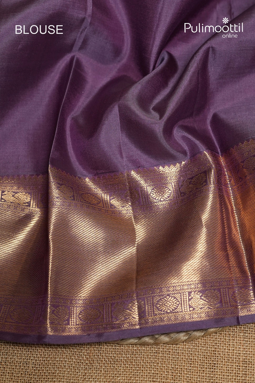 Dark Lavender Kanchipuram Brocade Wedding Saree