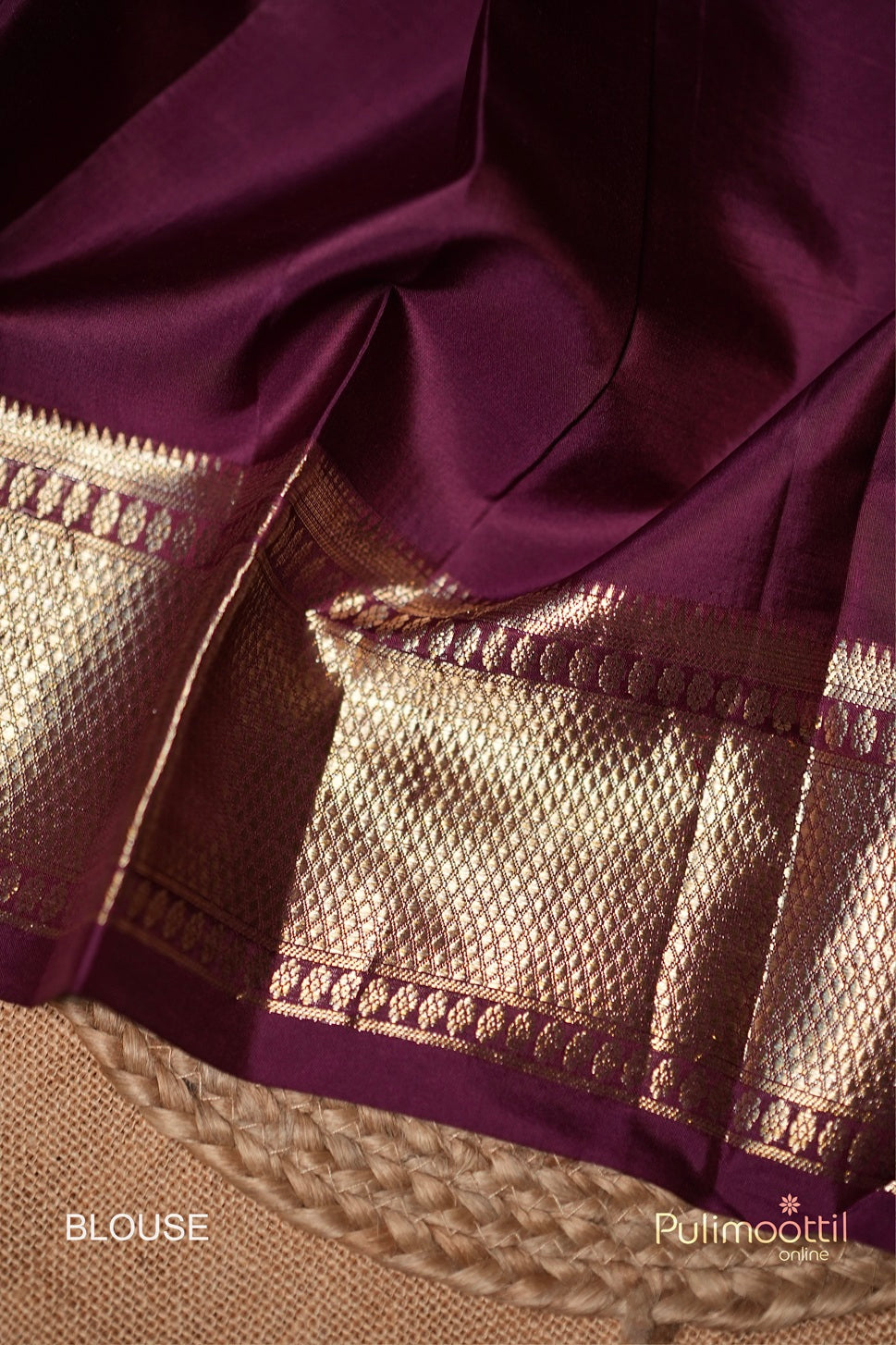 Purple Colour Kanchipuram Brocade Wedding Saree