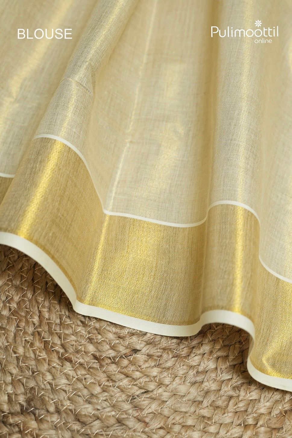 Kerala Traditional Golden Tissue Set Saree