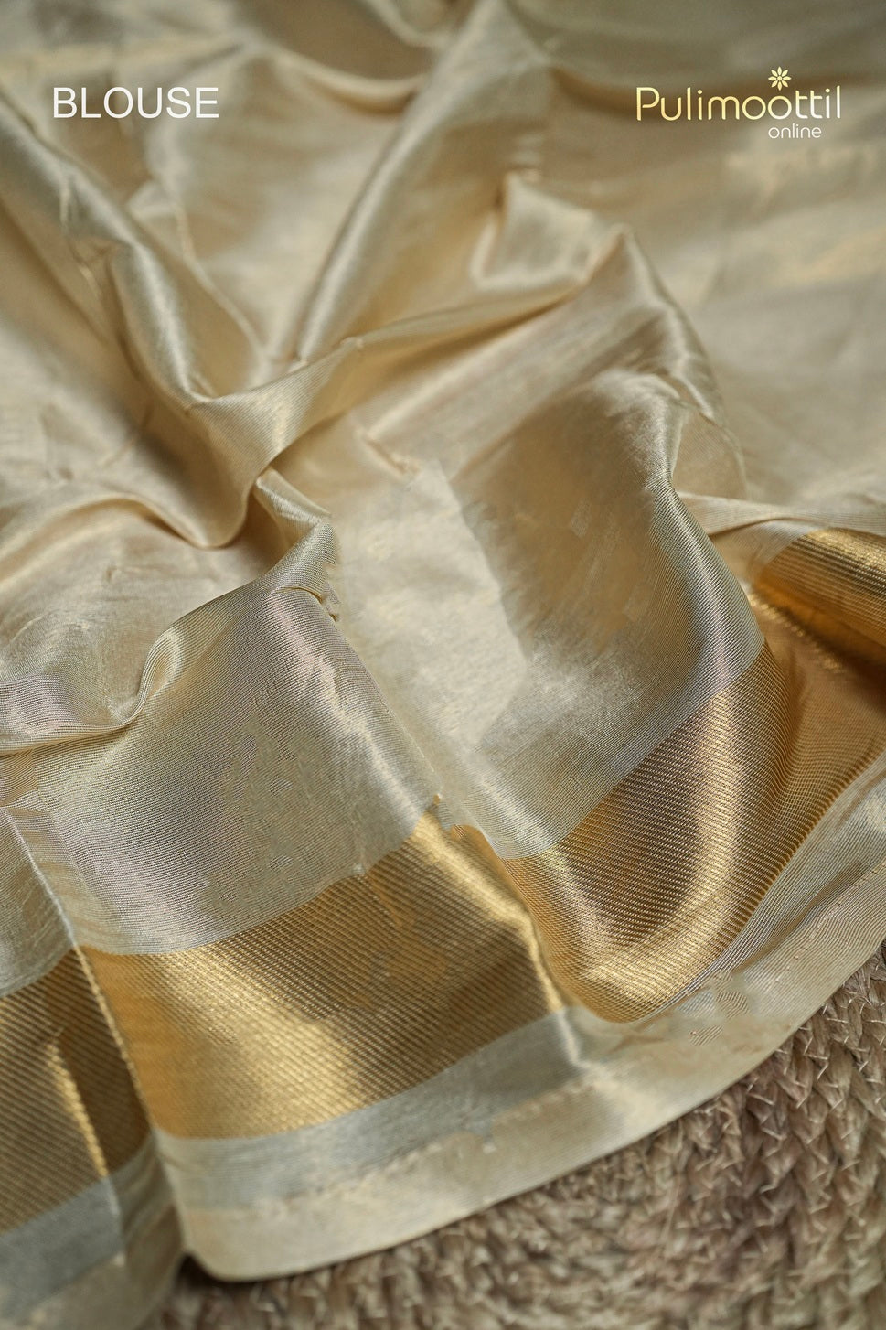 Off White Colour Golden Tissue Traditional Saree