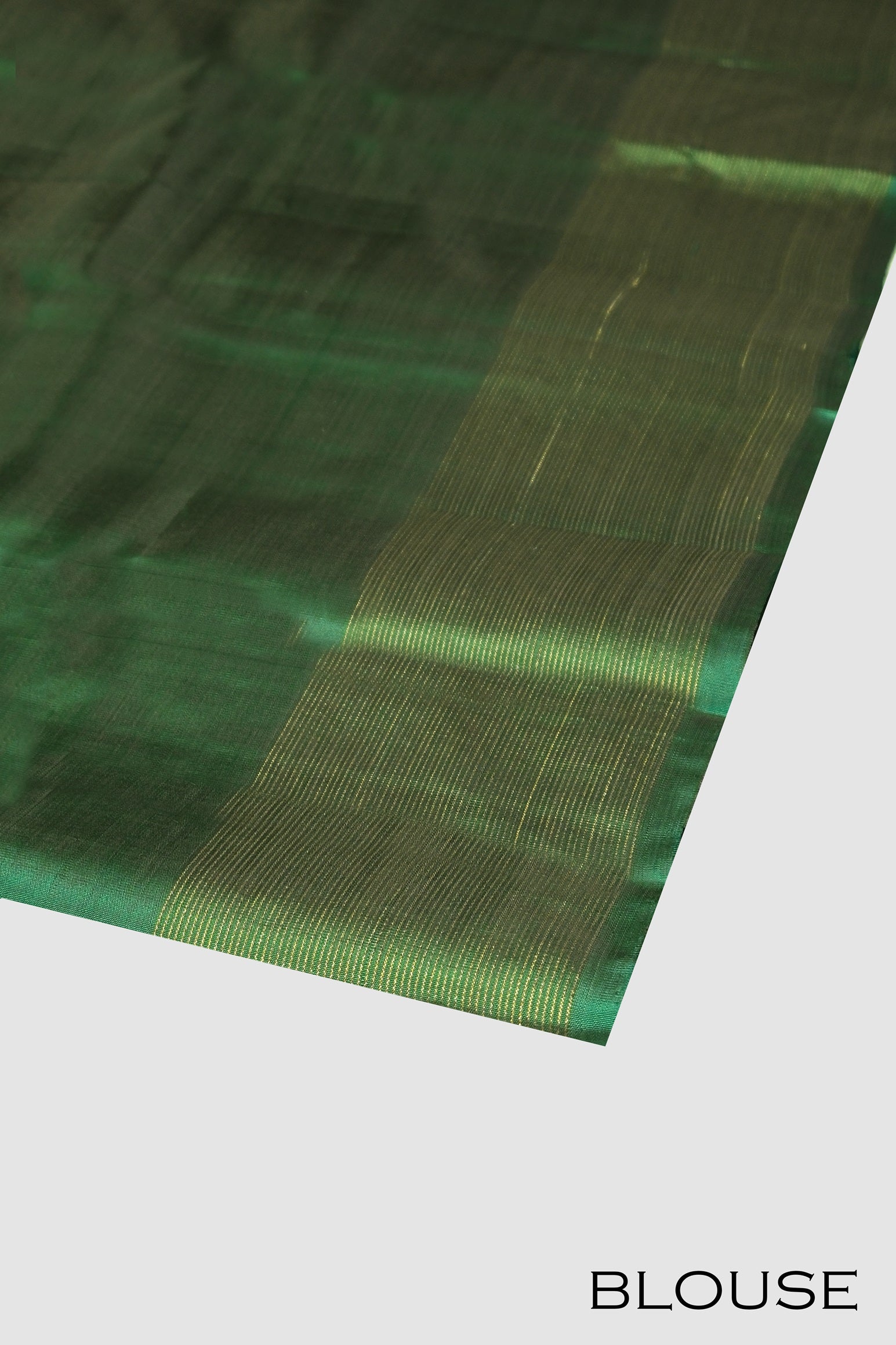 Green color pure Kanchipuram silk saree.