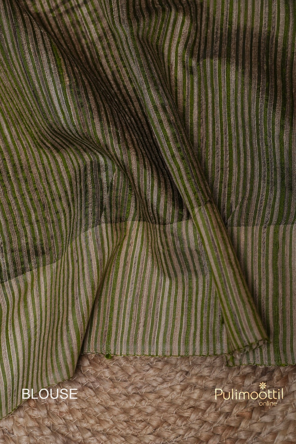 Light Green Colour Jute Silk Saree