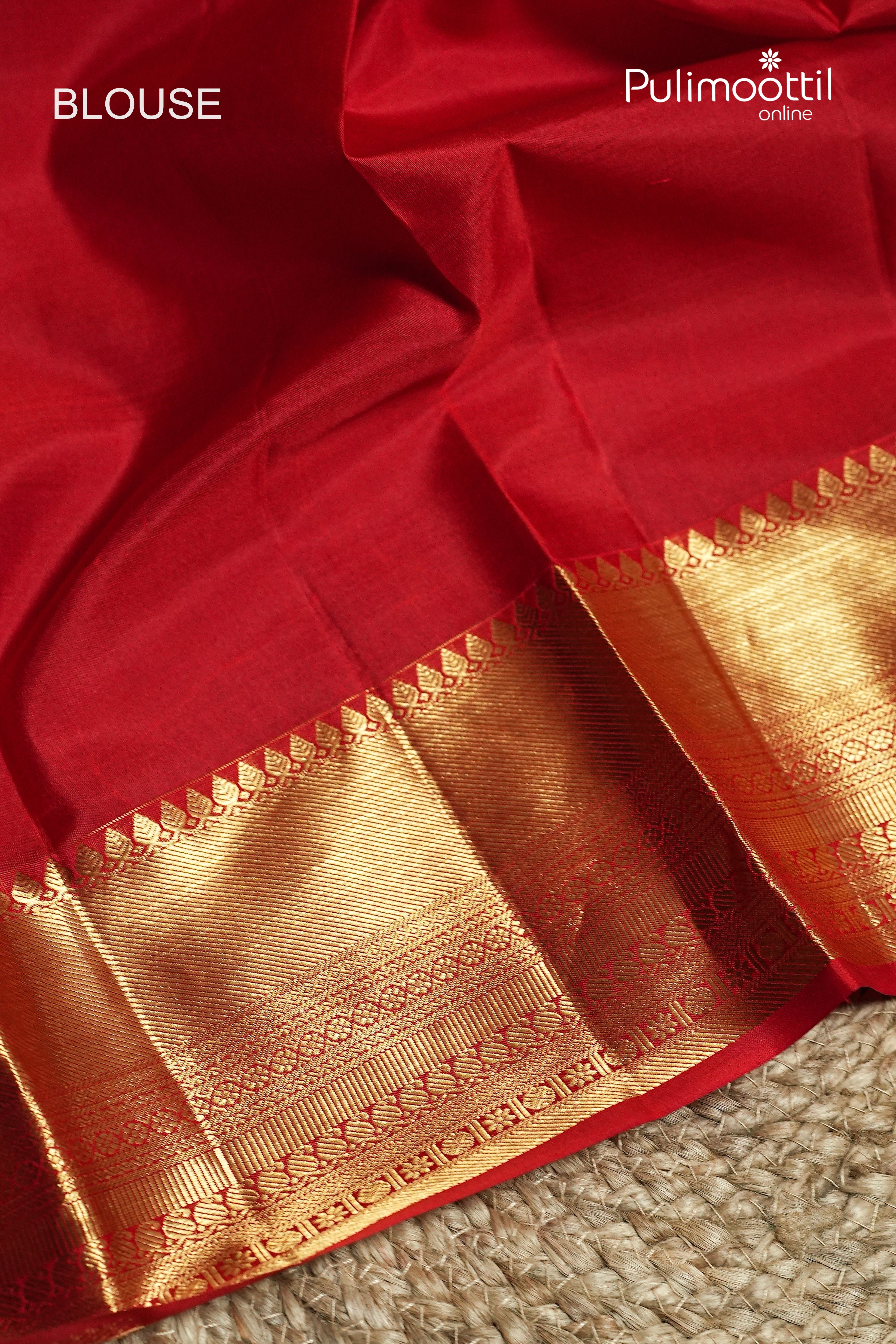 Red Colour Kanchipuram Brocade Wedding Saree