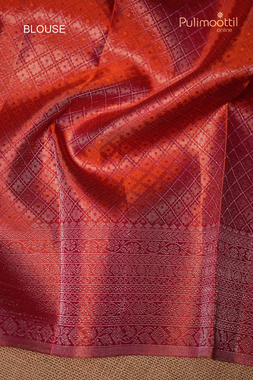Double Shaded Colour Kanchipuram Brocade Wedding Saree