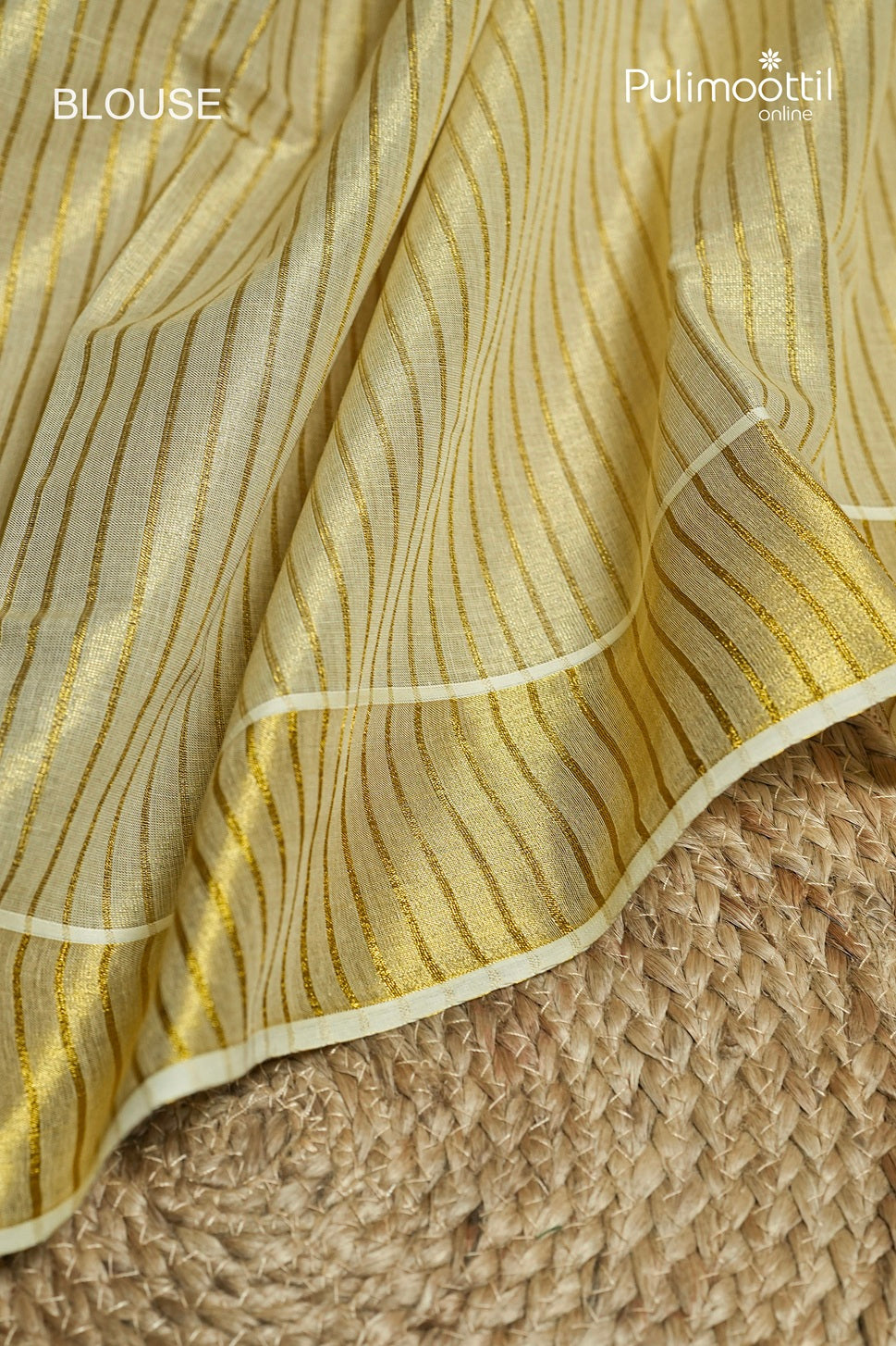 Kerala Traditional Golden Tissue Set Saree