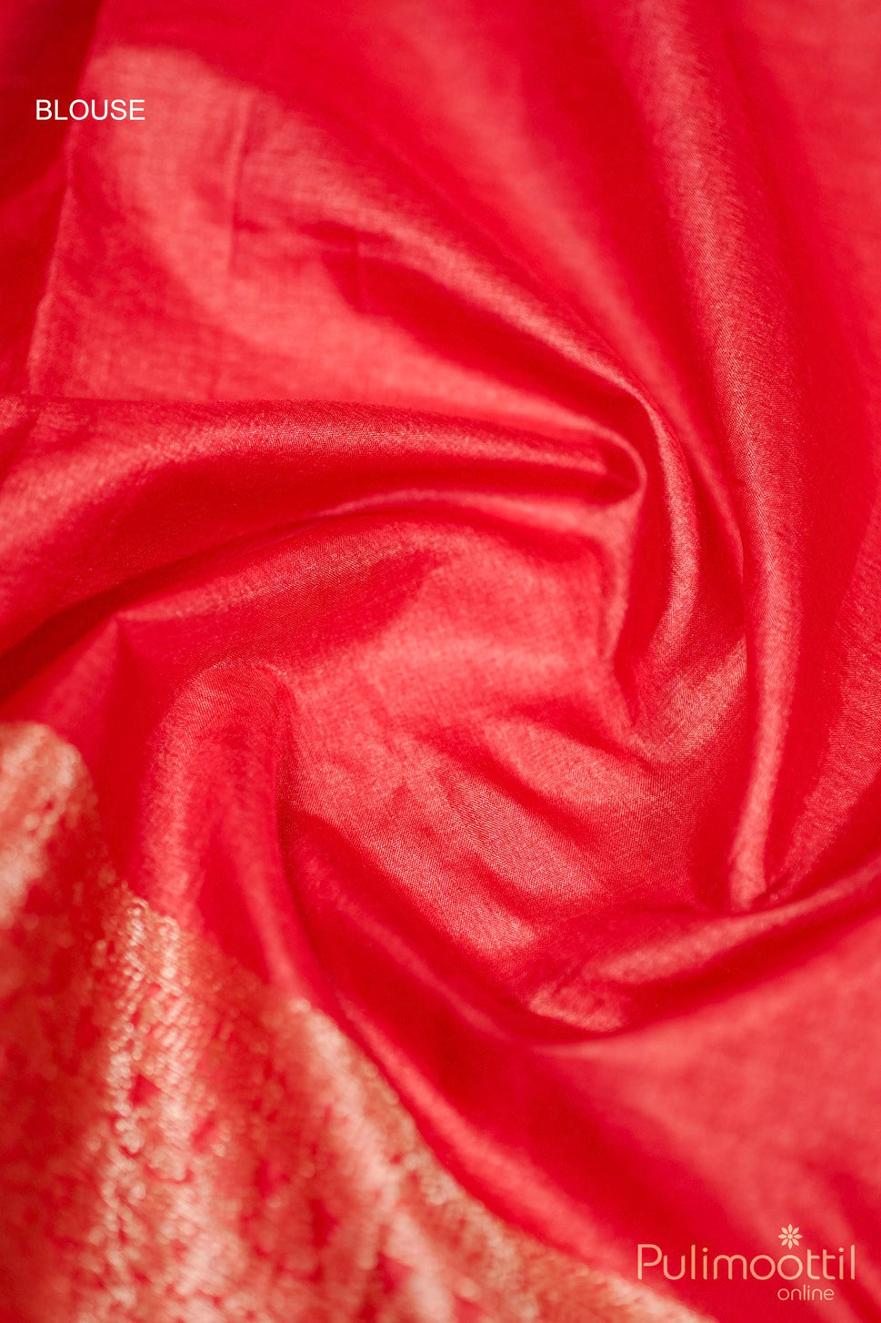 Red Colour Tussar Banarasi Saree.