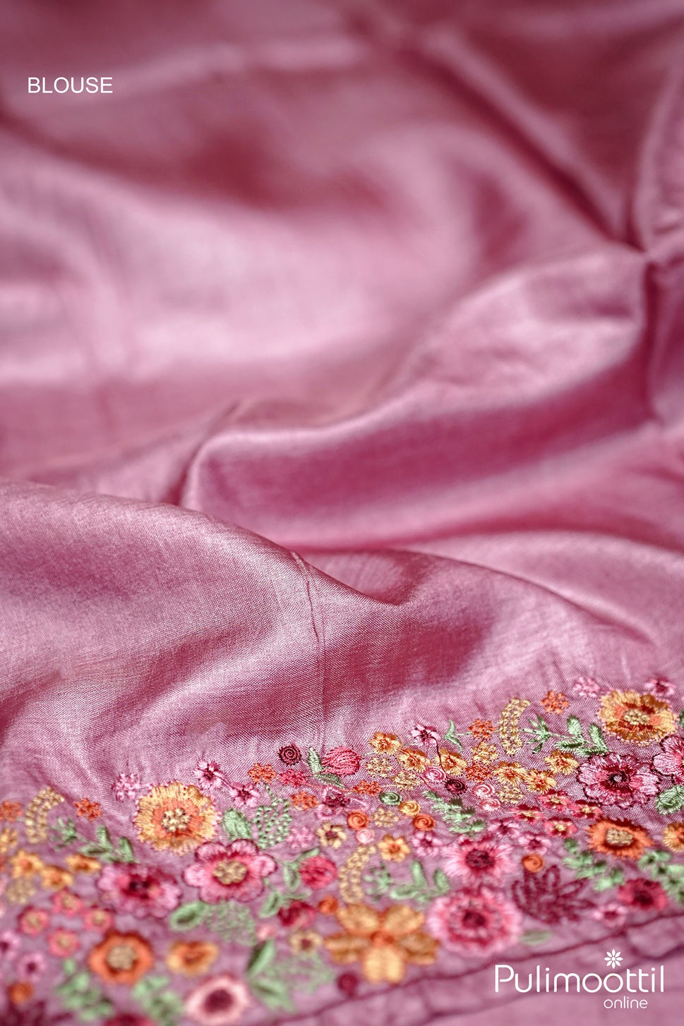 Soft Pink Tussar Silk Saree.
