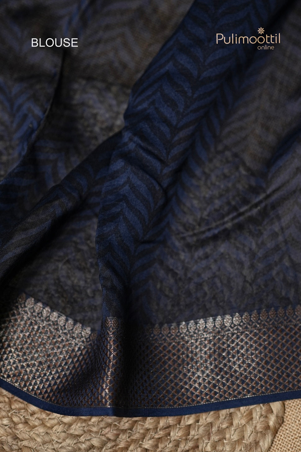 Light Teal Blue Colour Chanderi Saree