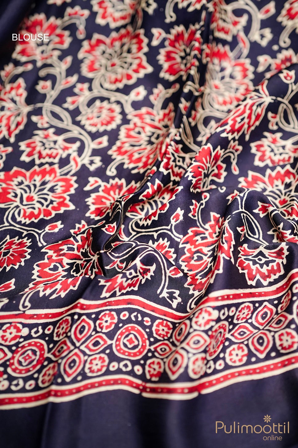 Dark Blue Colour Modal Silk Saree.