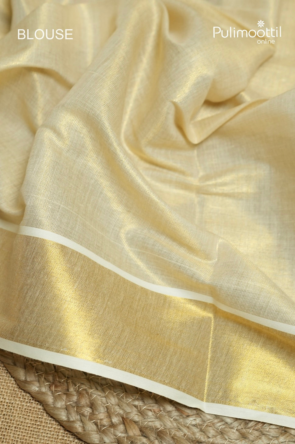 Kerala Traditional Golden Tissue Set Saree