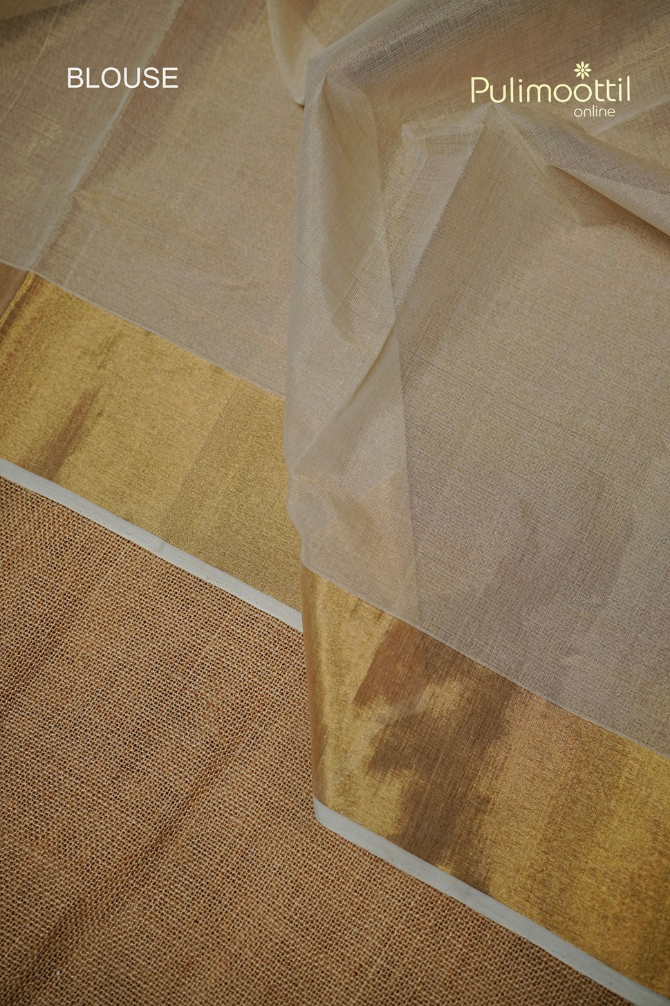 Kerala Traditional Golden Tissue Handloom Set Saree