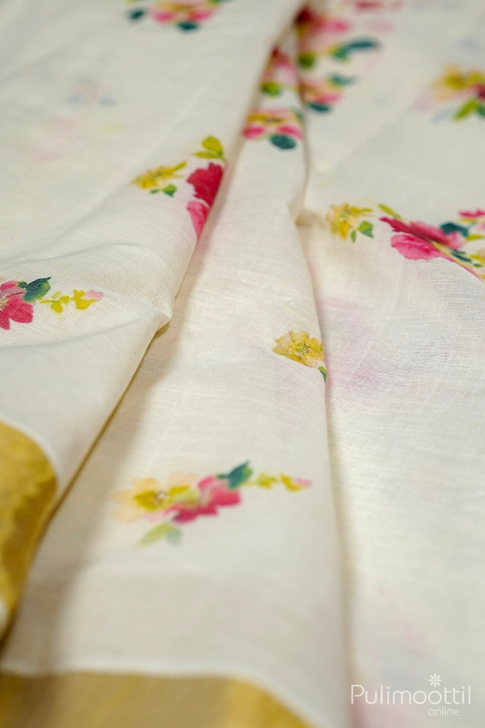 Kerala Cotton Printed Set Saree.