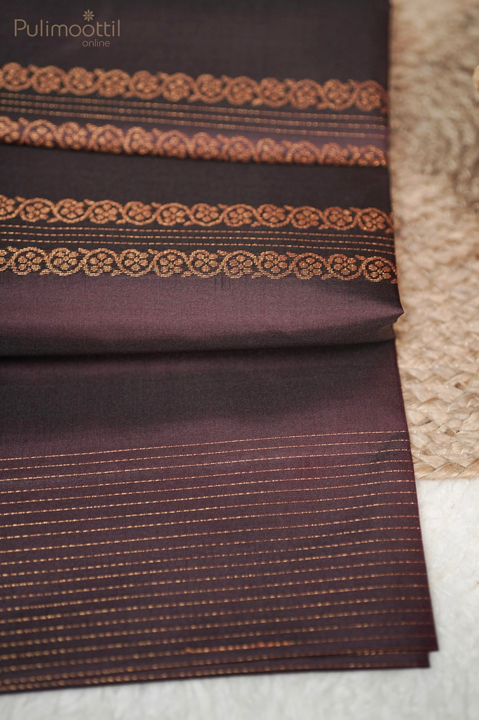 Dark Maroon Colour Kanchipuram Soft Silk Saree