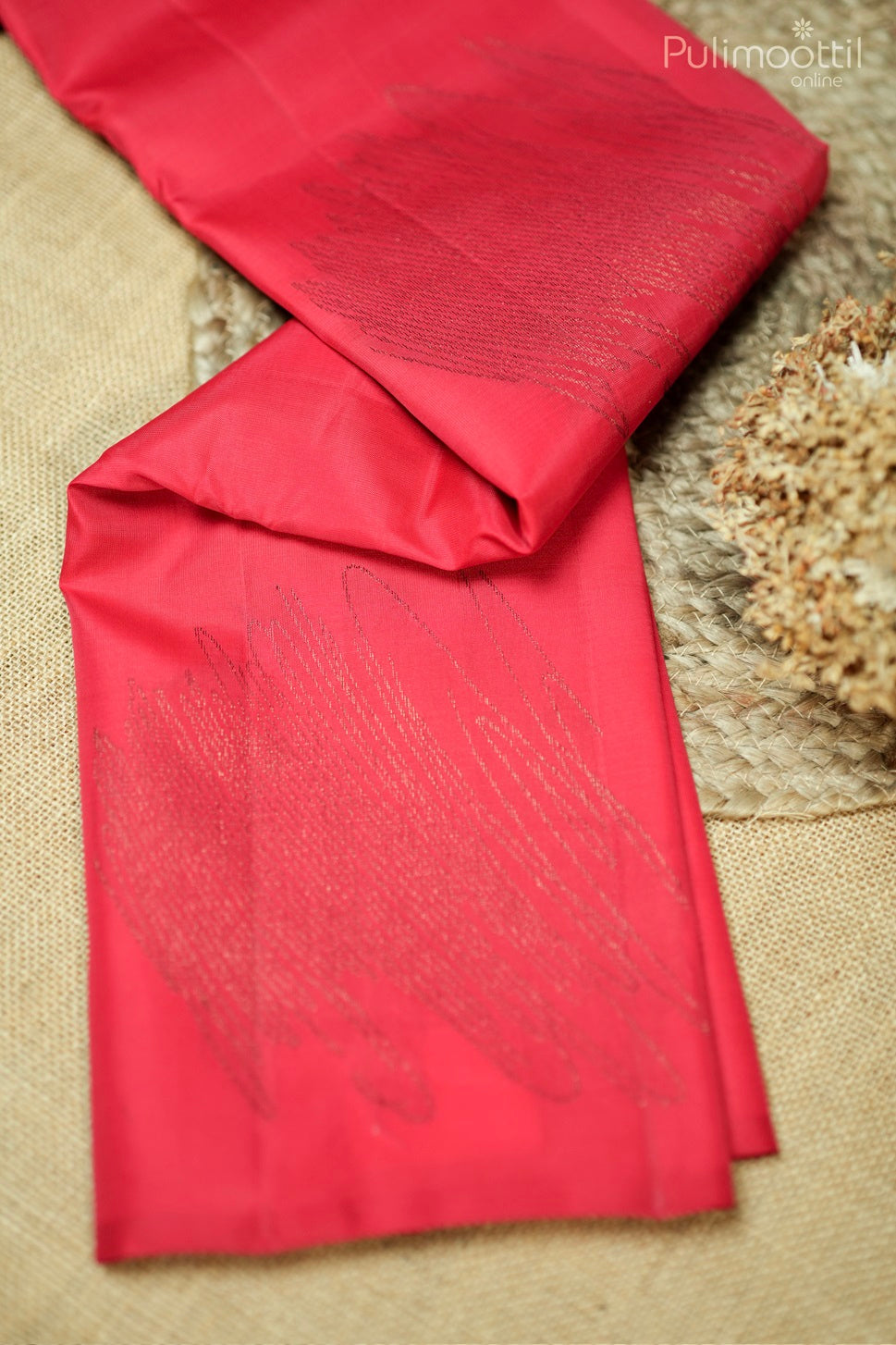 Red Colour Semi Kanchipuram Saree