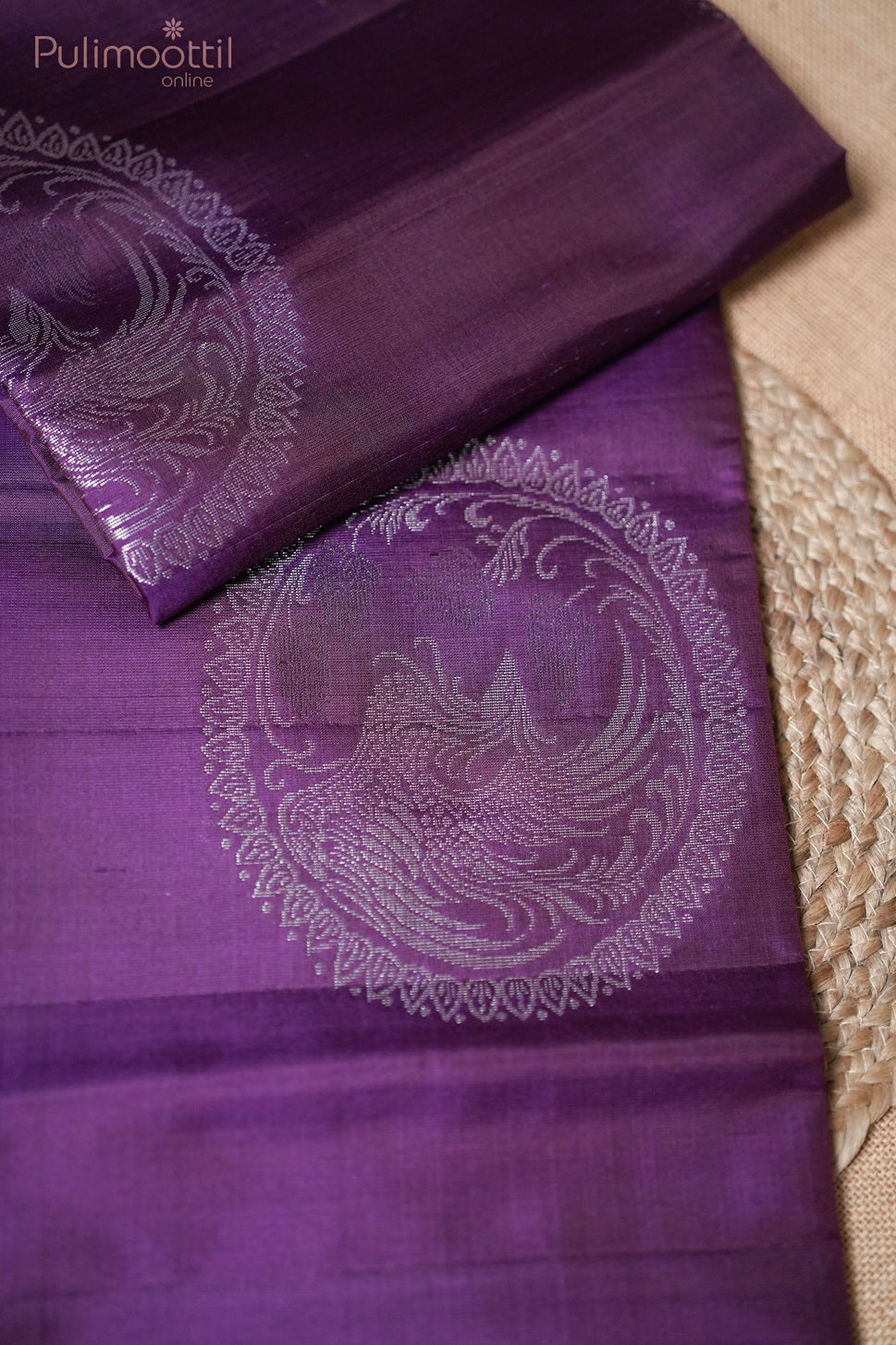 Dark Violet Colour Kanchipuram Soft Silk Saree