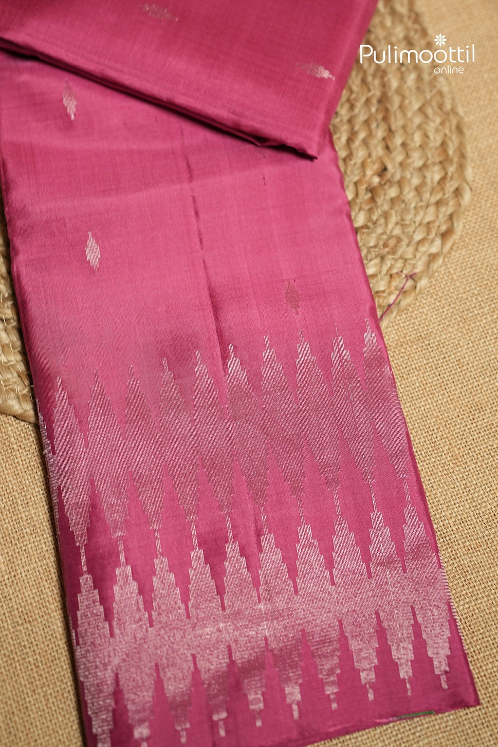 Onion Pink Colour Kanchipuram Designer Saree