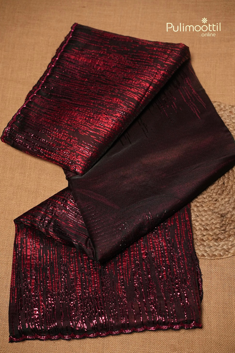 Black Colour Turkish Organza Saree