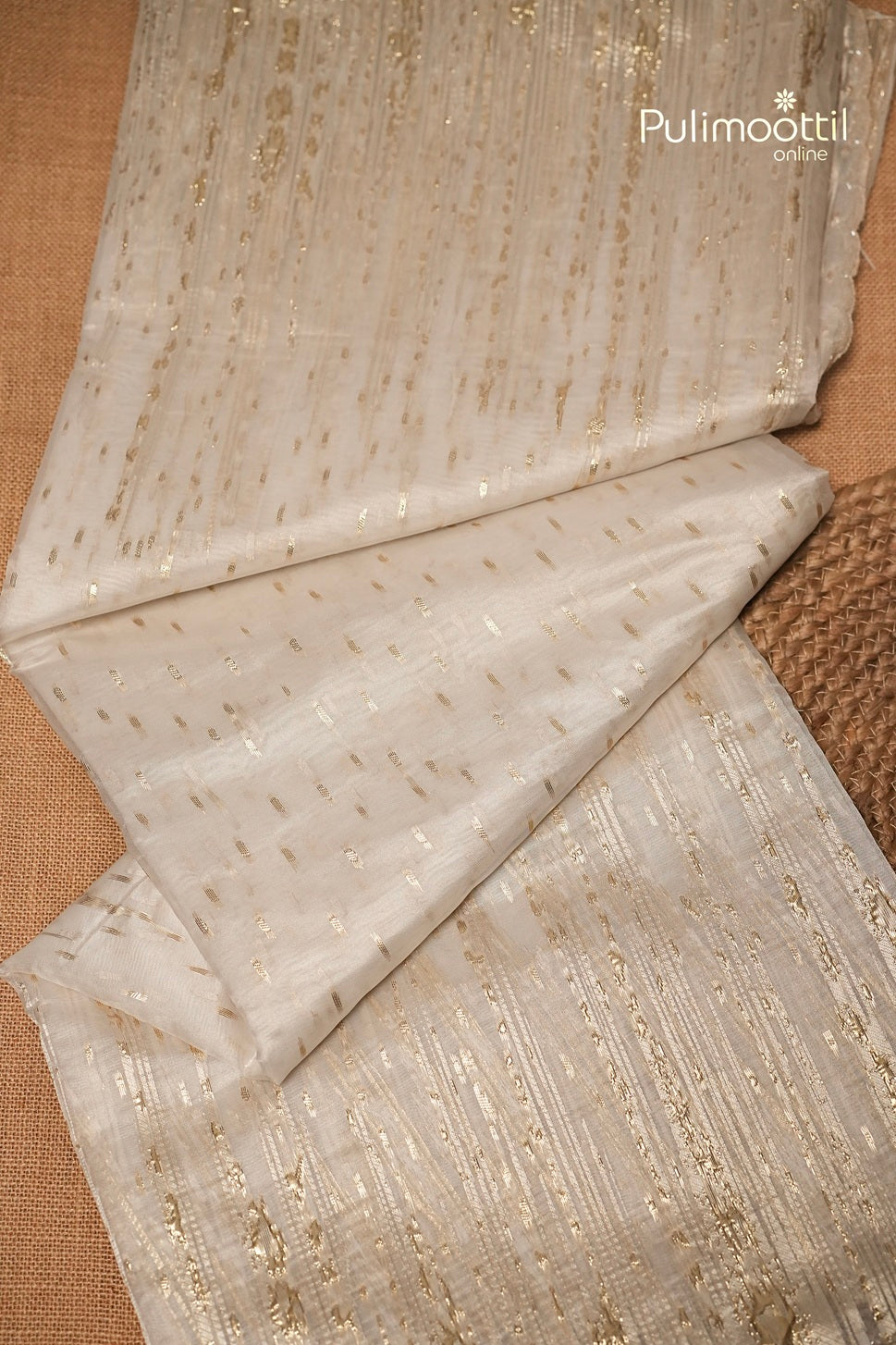 Off White Colour Turkish Organza Saree