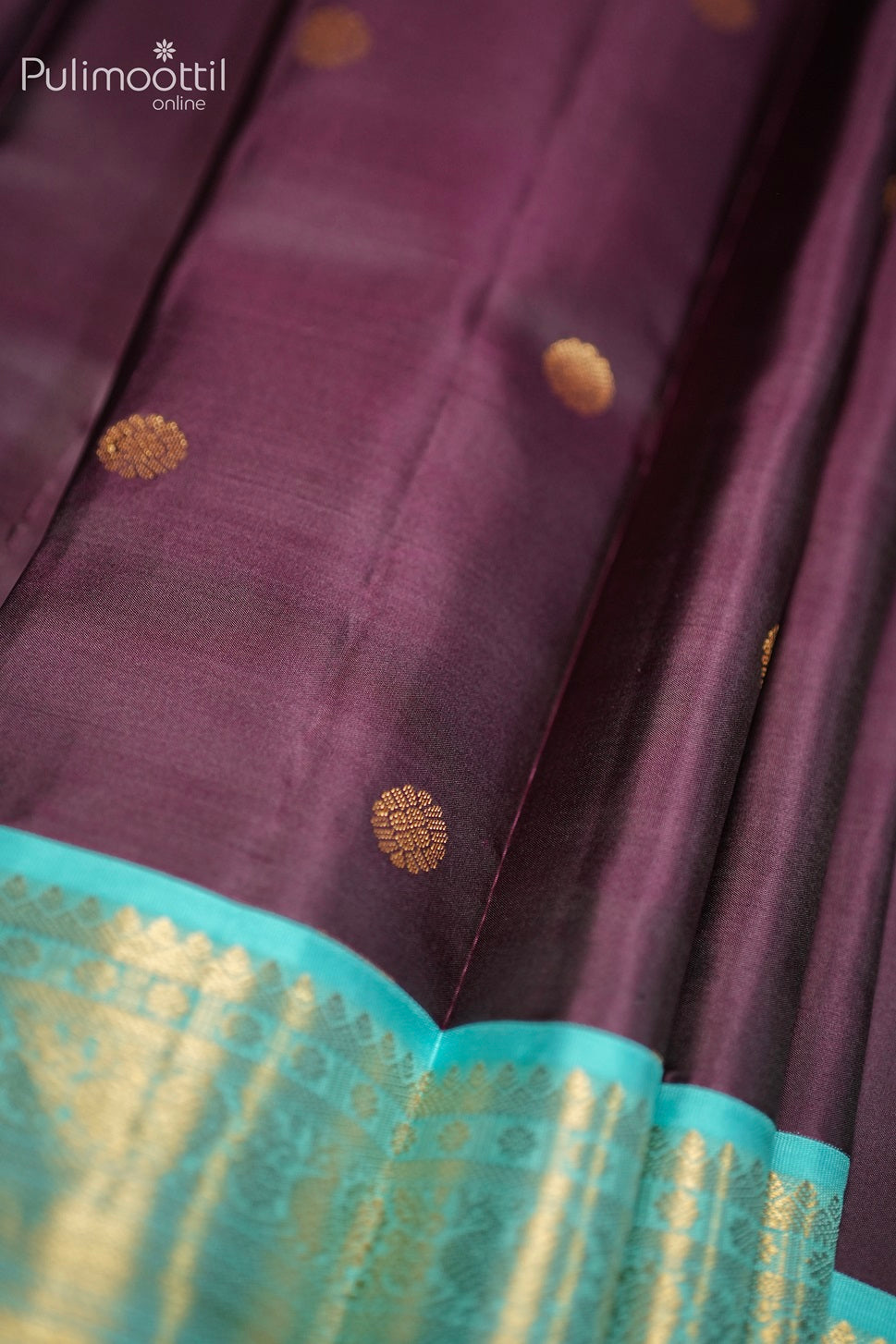 Dark Purple Shade Kanchipuram Soft Silk Saree.