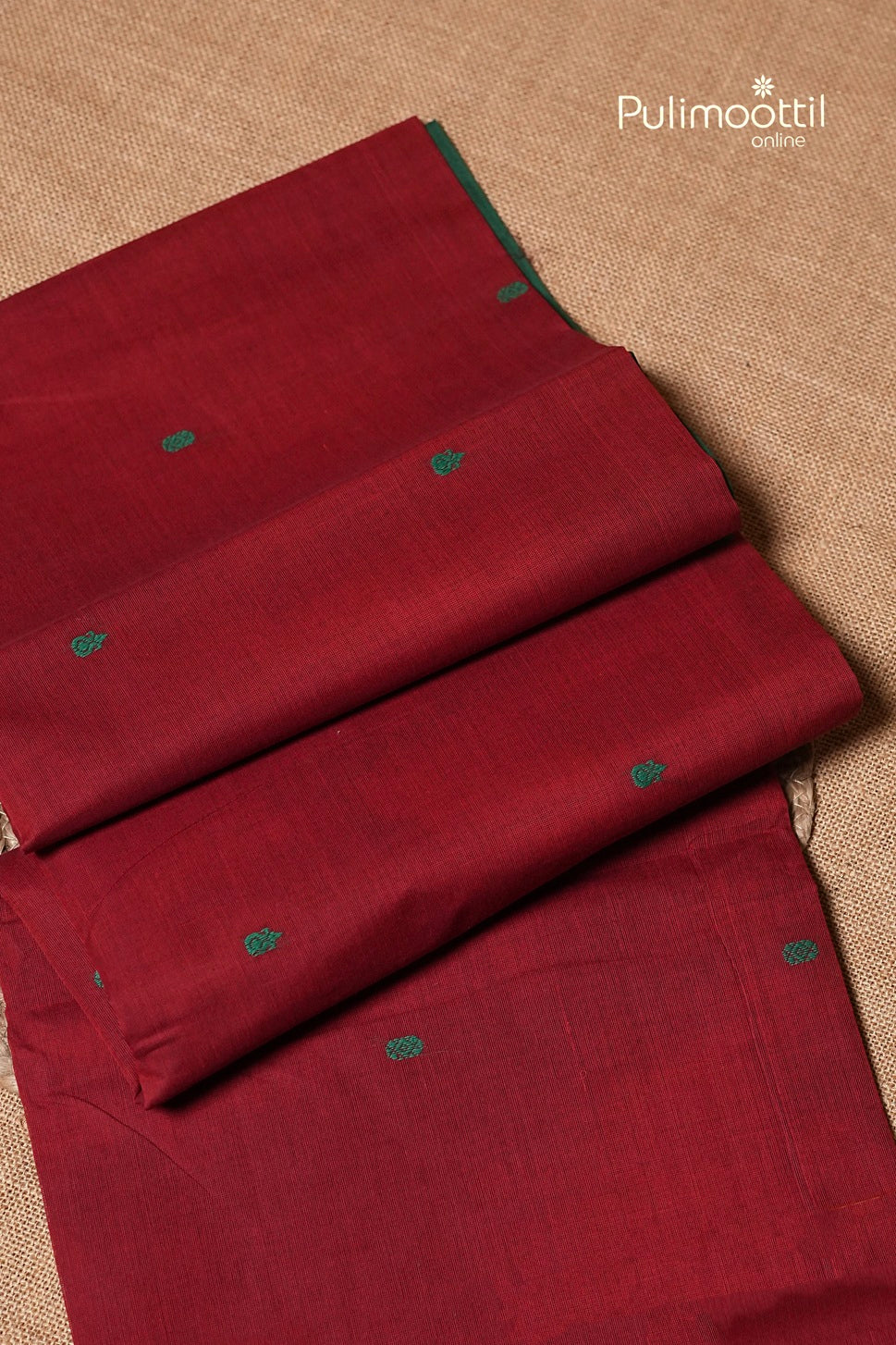 Maroon Colour Kalyani Cotton Saree