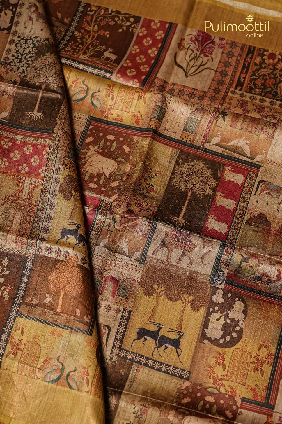 Multicolour Jute Silk Saree