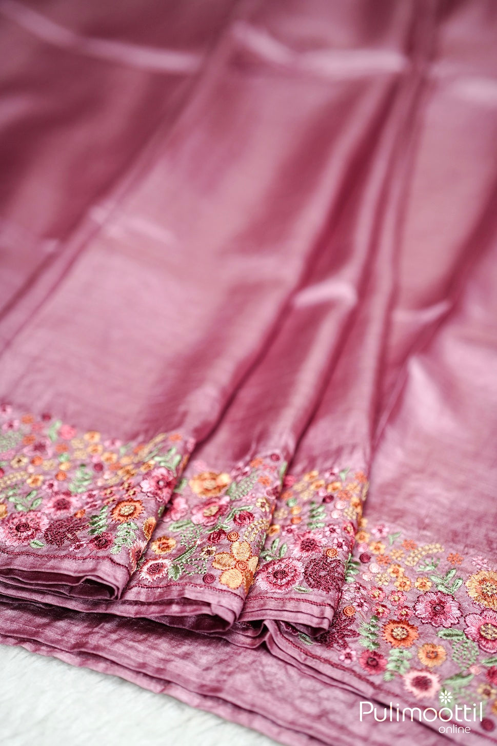 Soft Pink Tussar Silk Saree.
