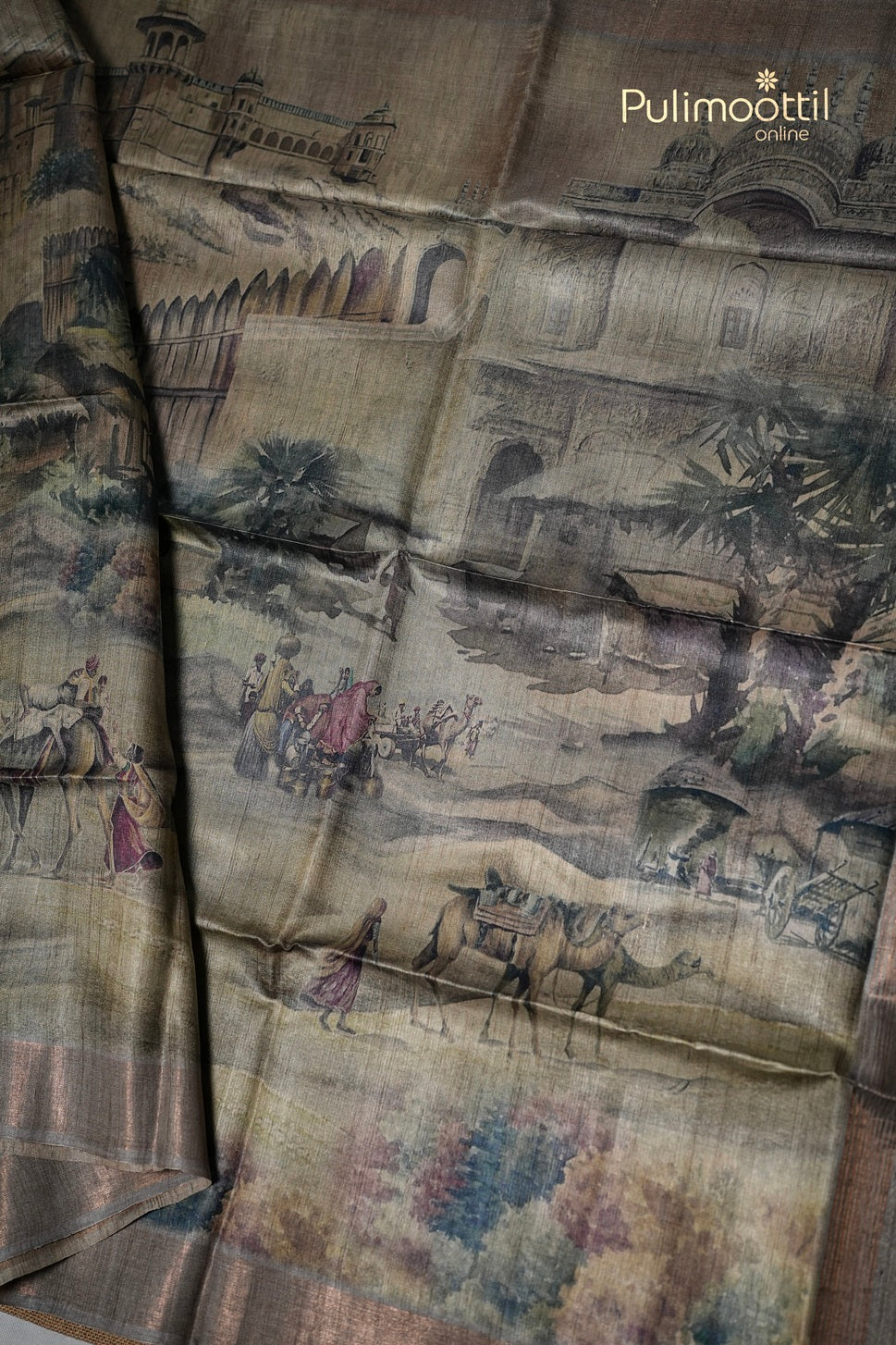 Multicolour Jute Silk Saree